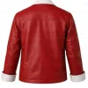 Frieren Stark Red Contrast Leather Jacket
