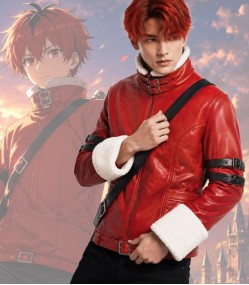 Frieren Beyond Journey End Stark Red Winter Jacket