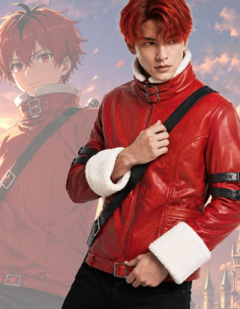 Frieren Beyond Journey End Stark Red Winter Jacket
