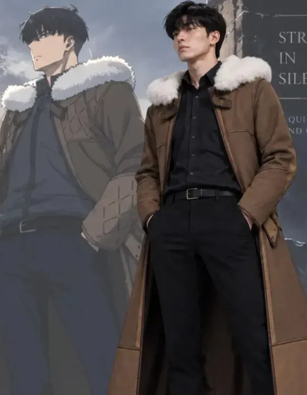 Solo Leveling Sung Jinwoo Fur Trench Coat Solo Leveling Sung Jinwoo Fur Trench Coat