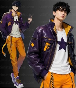 Hunter Jinwoo Sung Solo Leveling Purple Bomber Jacket