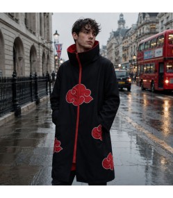 Itachi Uchiha Black Akatsuki Cloud Coat 