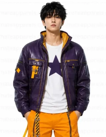 Hunter Jinwoo Sung Solo Leveling Purple Bomber Jacket