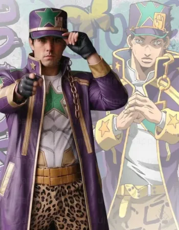 JoJo Jotaro Kujo Leather Trench Coat
