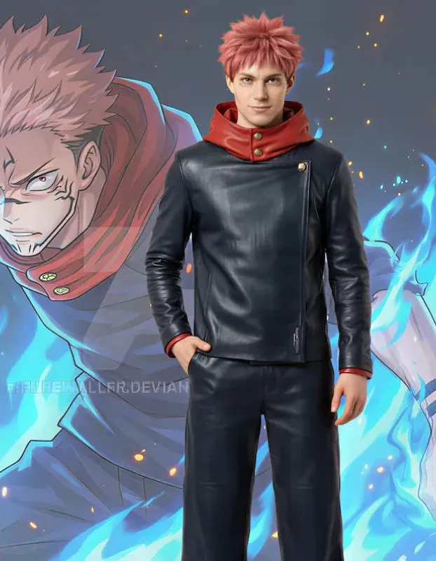 Jujutsu Kaisen Yuji Itadori Leather Jacket Jujutsu Kaisen Yuji Itadori Leather Jacket