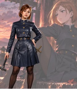 Jujutsu Kaisen Nobara Kugisaki Leather Dress