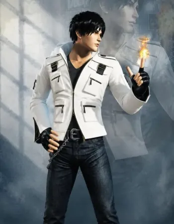 King of Fighters Kyo Kusanagi White Leather Jacket