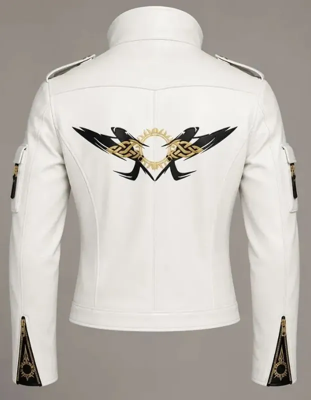 King of Fighters Kyo Kusanagi White Leather Jacket