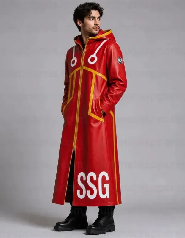 One Piece Monkey D Luffy Red Leather Coat