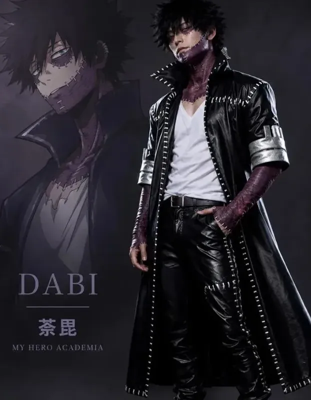 My Hero Academia Dabi Leather Trench Coat