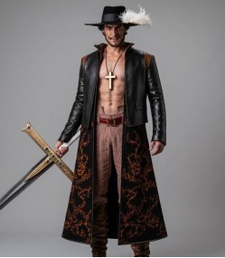 One Piece Dracule Mihawk Black Long Coat
