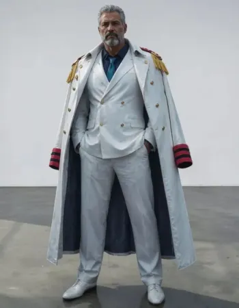 One Piece Garp Marine Trench Coat