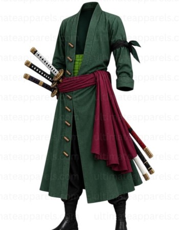 Zoro One Piece Green Kimono Cotton Coat