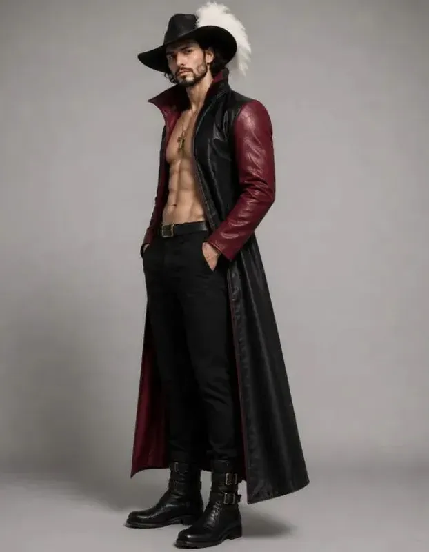 One Piece Mihawk Leather Long Coat One Piece Mihawk Leather Long Coat