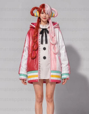 One Piece Uta Pink Hooded Jacket One Piece Uta Pink Hooded Jacket