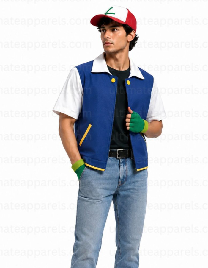 Pokemon Ash Ketchum Inspired Cosplay Jacket Pokemon Ash Ketchum Inspired Cosplay Jacket