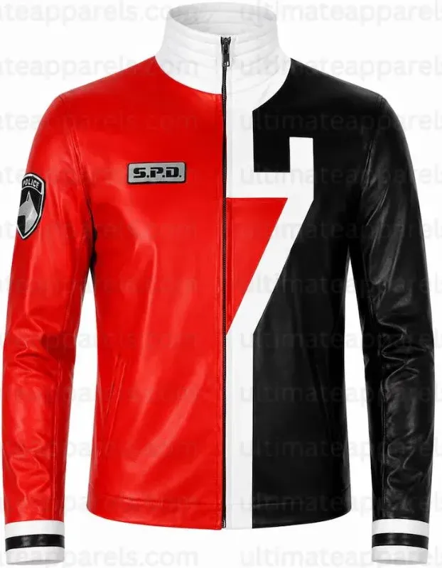 Power Rangers SPD Jack Landors Red Ranger Leather Jacket Power Rangers SPD Jack Landors Red Ranger Leather Jacket