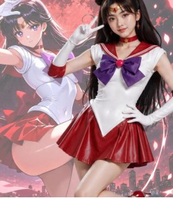 Sailor Moon Sailor Mars Leather Dress