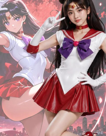Sailor Moon Sailor Mars Leather Dress