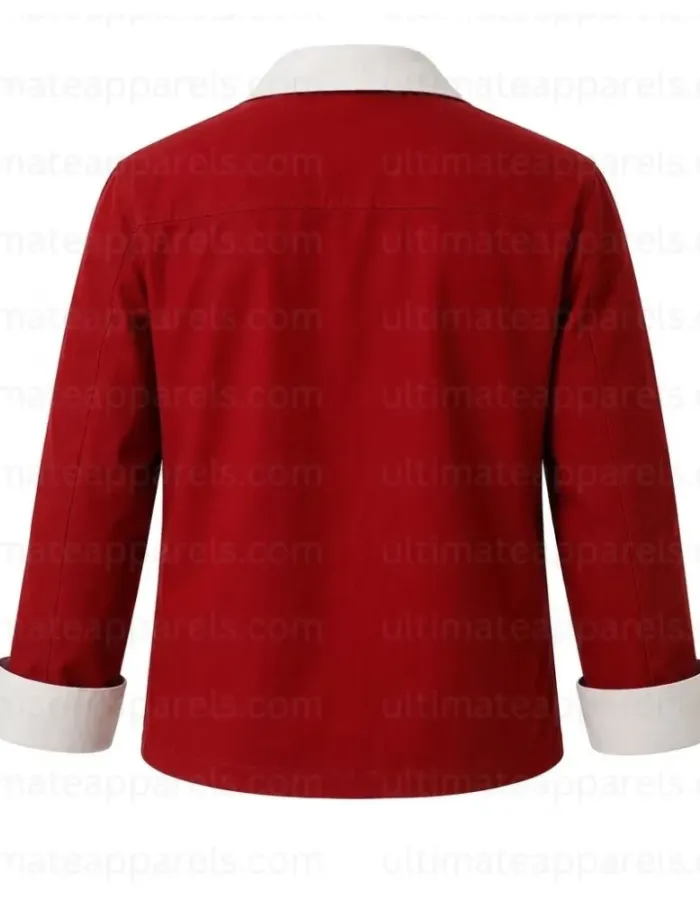 Frieren Stark Red Contrast Leather Jacket