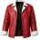 Frieren Stark Red Contrast Leather Jacket
