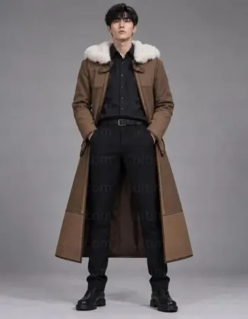 Solo Leveling Sung Jinwoo Fur Trench Coat
