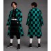 Tanjiro Kamado Demon Slayer Checkered Haori Coat 