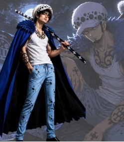 Trafalgar Law One Piece Blue Fur Coat