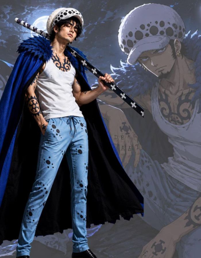 Trafalgar Law One Piece Blue Fur Coat Trafalgar Law One Piece Blue Fur Coat