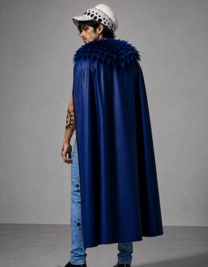 Trafalgar Law One Piece Blue Fur Coat Trafalgar Law One Piece Blue Fur Coat