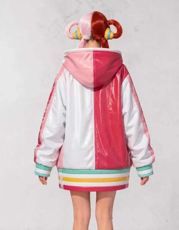 One Piece Uta Pink Hooded Jacket One Piece Uta Pink Hooded Jacket