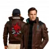 Cyberpunk V Samurai Leather Bomber Jacket Cyberpunk V Samurai Leather Bomber Jacket