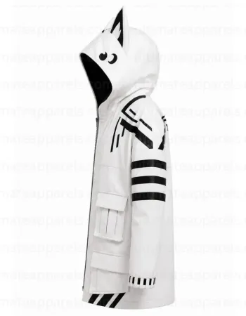 VTuber Fubuki Hooded Leather Jacket