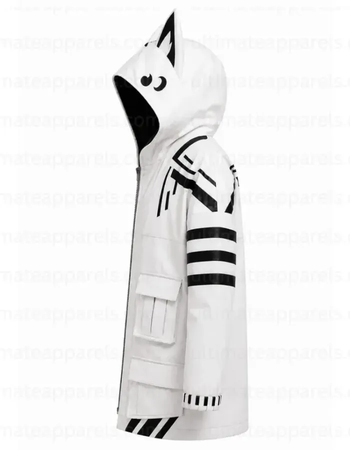 VTuber Fubuki Hooded Leather Jacket VTuber Fubuki Hooded Leather Jacket