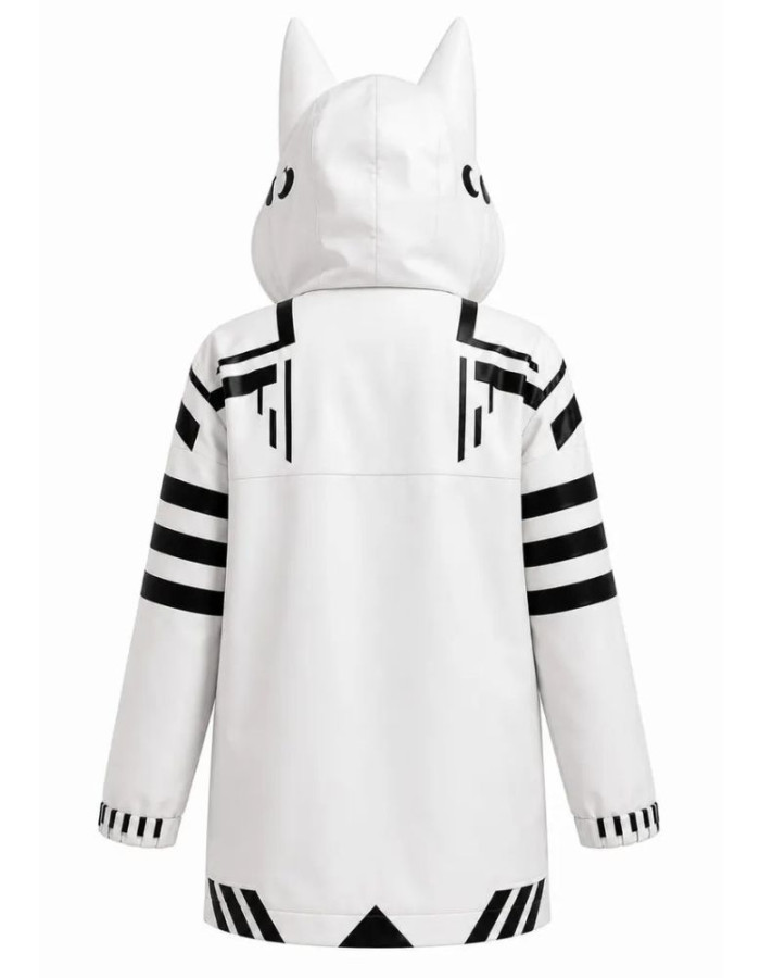 VTuber Fubuki Hooded Leather Jacket