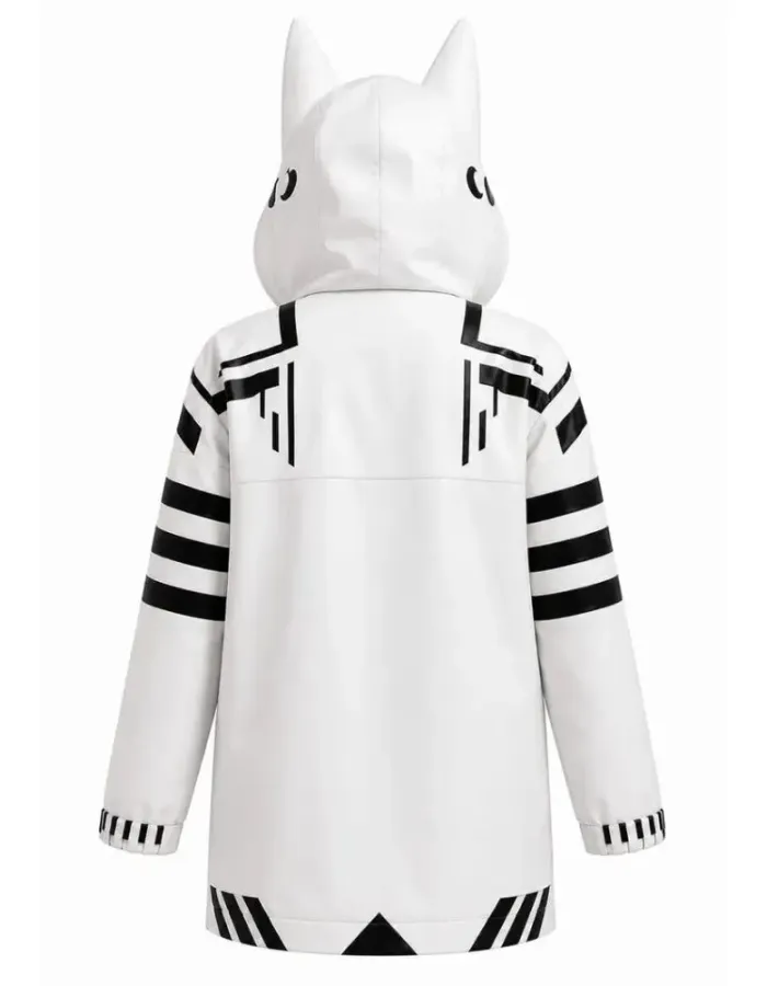 VTuber Fubuki Hooded Leather Jacket VTuber Fubuki Hooded Leather Jacket