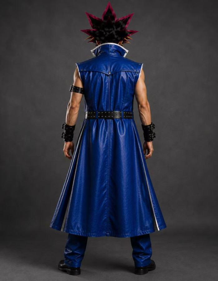 Yu Gi Oh Yami Yugi Blue Leather Coat Yu Gi Oh Yami Yugi Blue Leather Coat