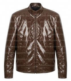 BTS V Kim Taehyung Brown Leather Jacket