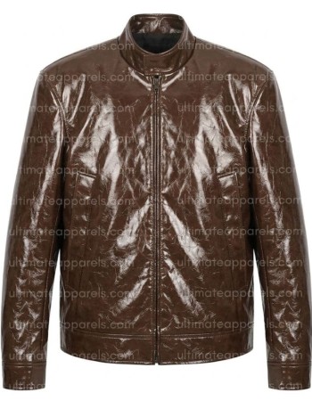 BTS V Kim Taehyung Brown Leather Jacket