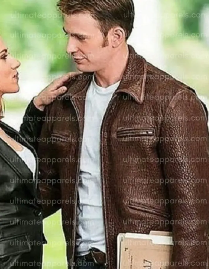 Steve Rogers Captain America Brown Leather Jacket Steve Rogers Captain America Brown Leather Jacket