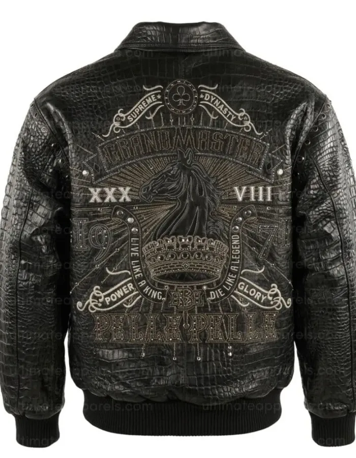 Pelle Pelle 1978 Grandmaster Black Crocodile Jacket Pelle Pelle 1978 Grandmaster Black Crocodile Jacket