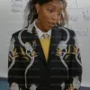 Shrinking S03 Jessica Williams Gaby Black Floral Blazer Shrinking S03 Jessica Williams Gaby Black Floral Blazer
