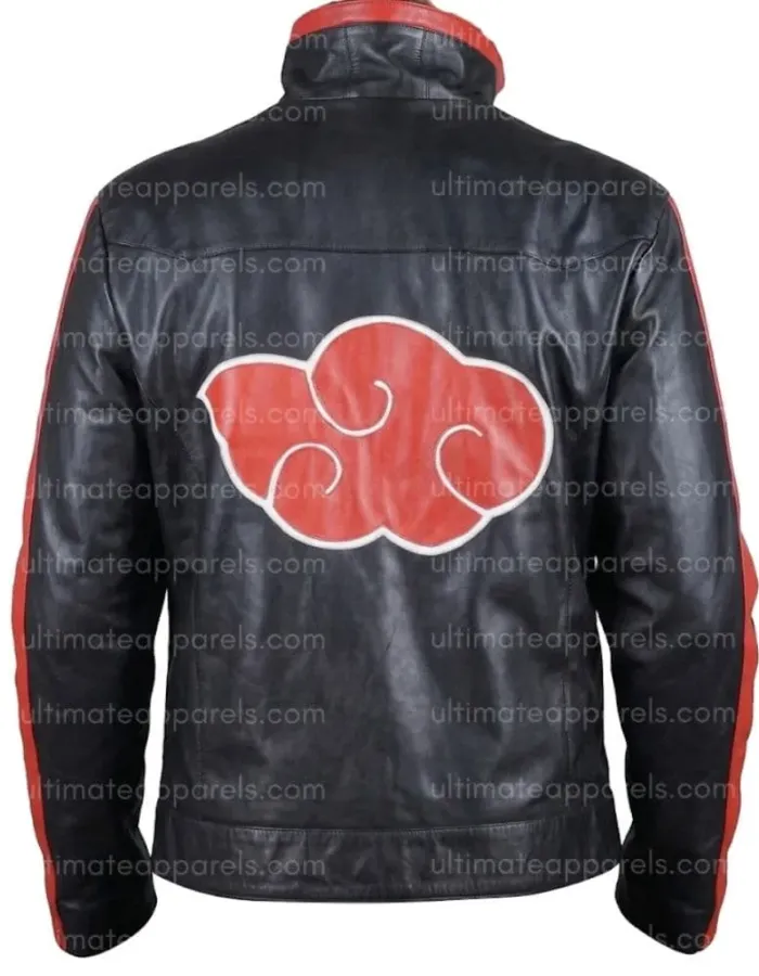 NARUTO AKATSUKI ITACHI UCHIHA BLACK HOODED LEATHER JACKET NARUTO AKATSUKI ITACHI UCHIHA BLACK HOODED LEATHER JACKET