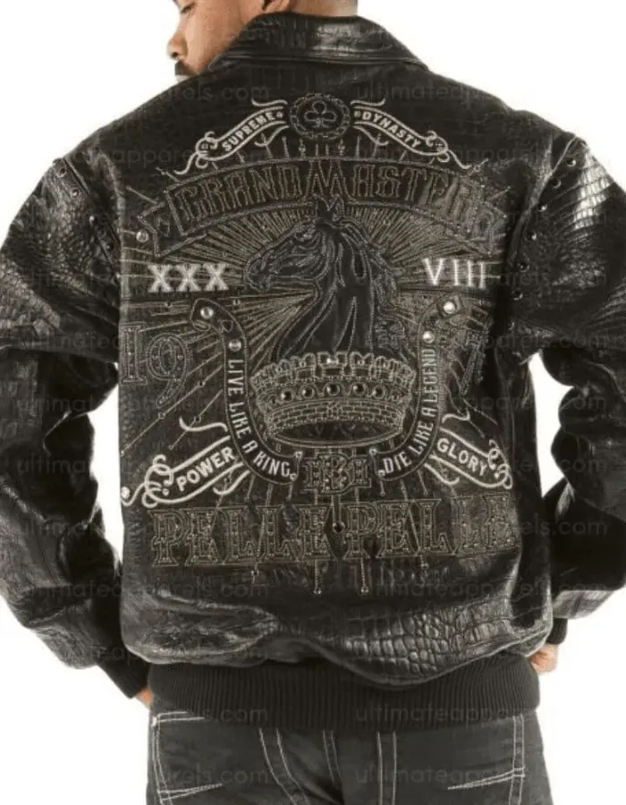Pelle Pelle 1978 Grandmaster Black Crocodile Jacket Pelle Pelle 1978 Grandmaster Black Crocodile Jacket
