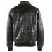 Pelle Pelle Style Men's Black Crocodile Embossed Studded Leather Jacket