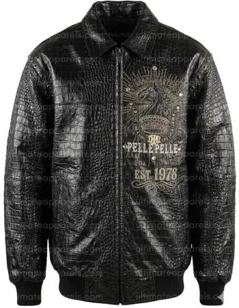 Pelle Pelle 1978 Grandmaster Black Crocodile Jacket