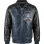 Pelle Pelle No Retreat No Surrender Blue Crocodile Embossed Leather Jacket