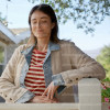 Shrinking S03 Christa Miller Liz Beige Long Coat
