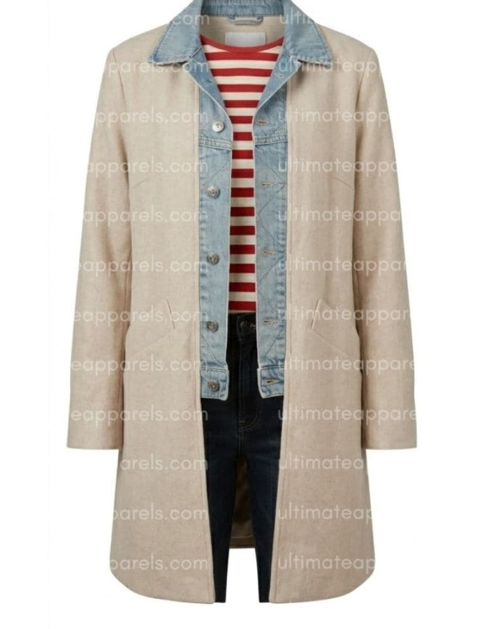 Shrinking S03 Christa Miller Liz Beige Long Coat