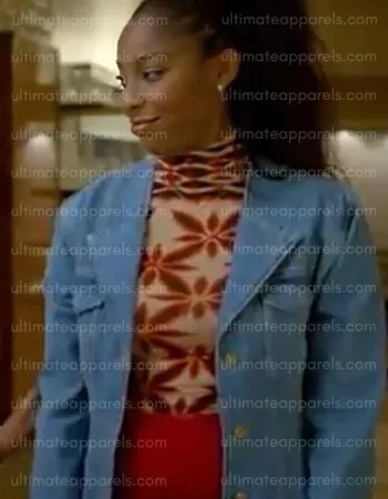 Shrinking S02 Jessica Williams Gaby Denim Blue Jacket